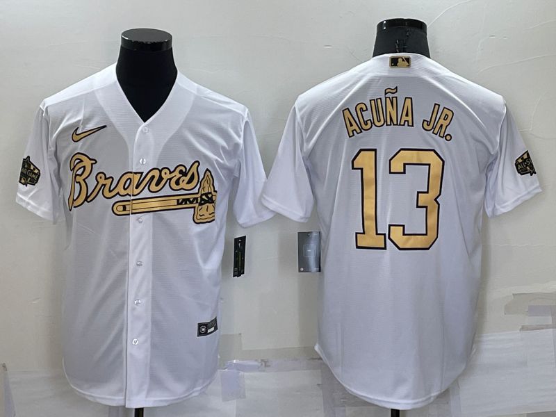 Men Atlanta Braves #13 Acuna jr White 2022 All Star Nike MLB Jersey->atlanta braves->MLB Jersey